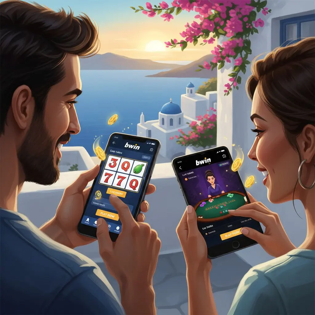 Παίκτης παίζει bwin καζινο από κινητό με εύχρηστο mobile περιβάλλον