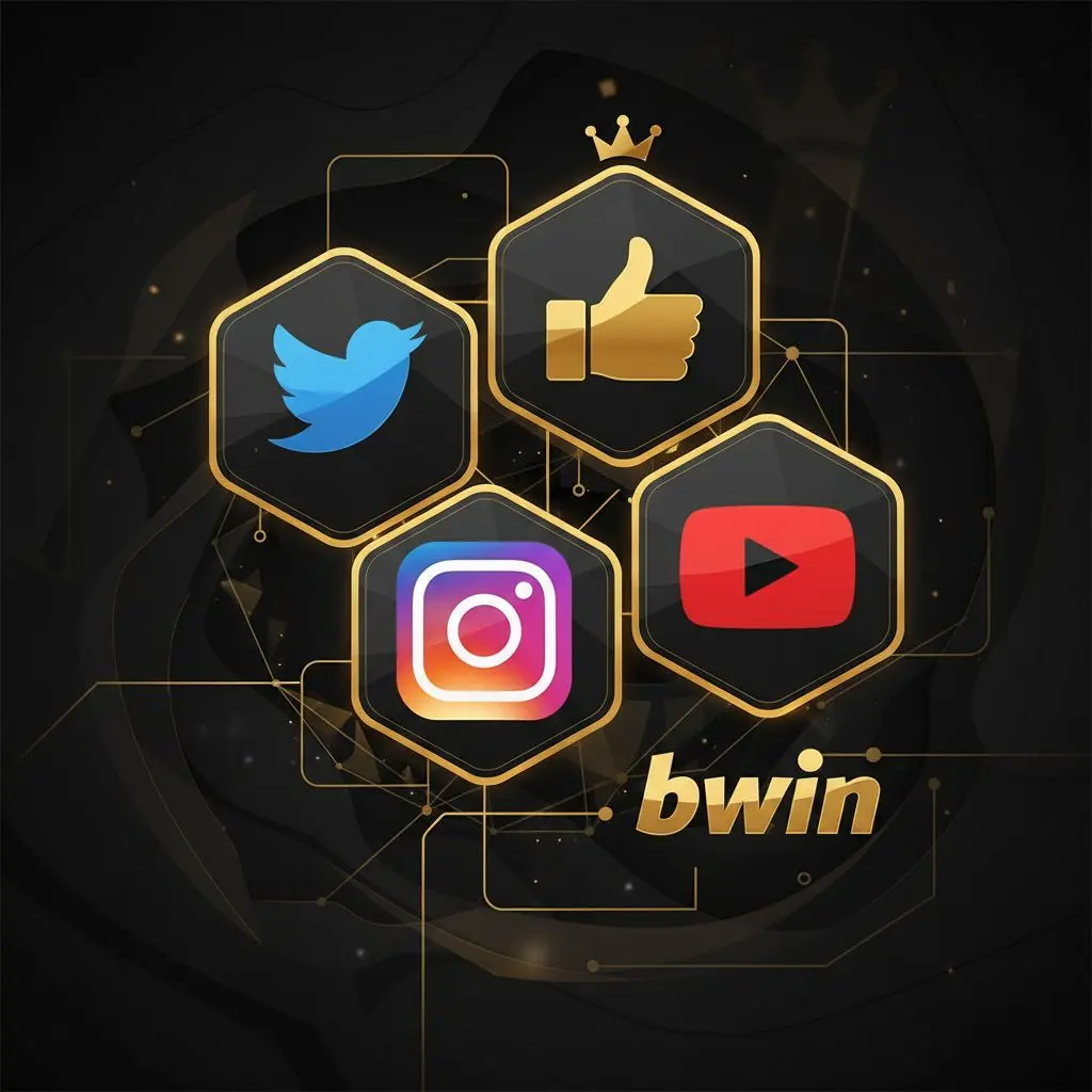 Εικονίδια social media του bwin gr σε branded αισθητική