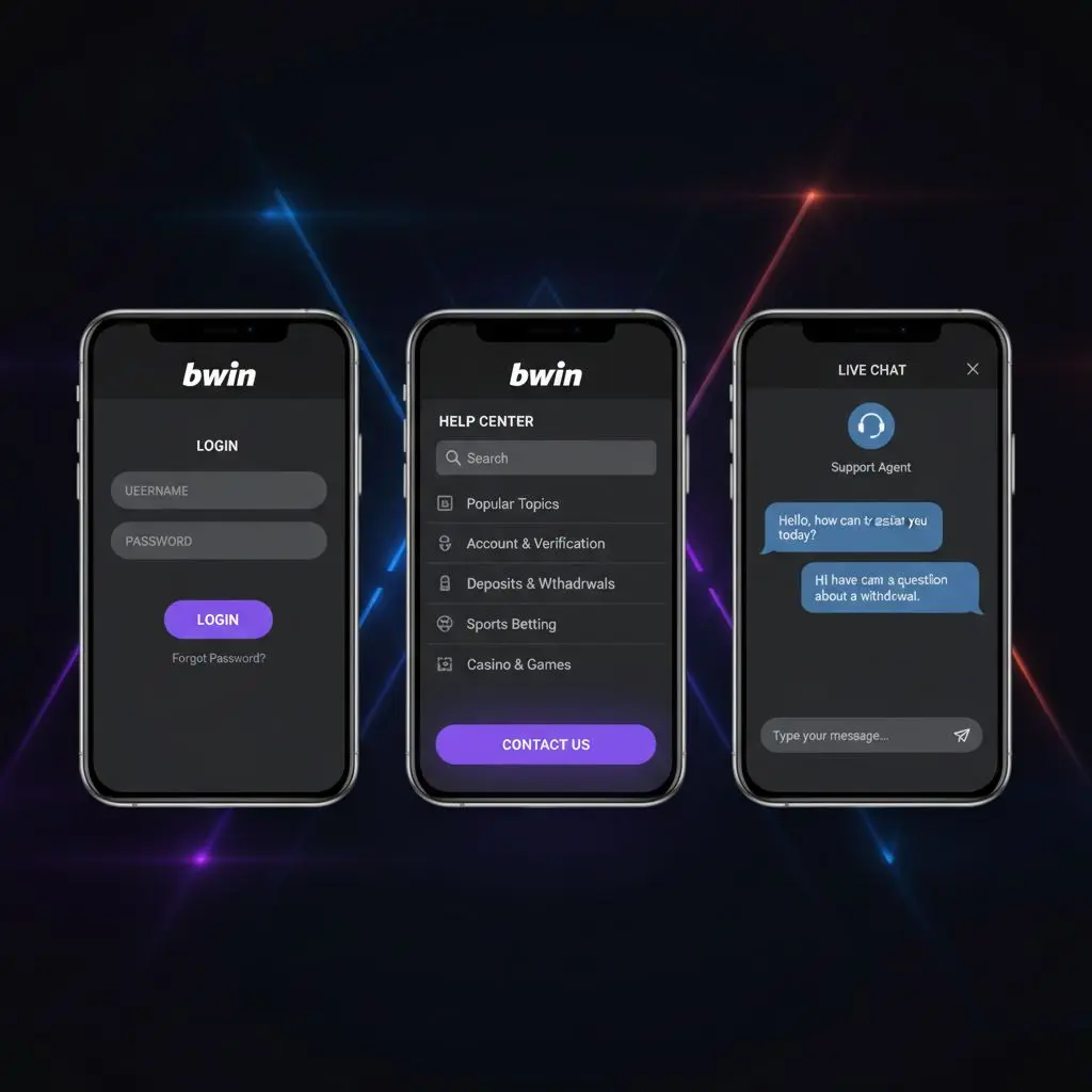 Βήματα για να ανοίξει κάποιος το bwin live chat στην πλατφόρμα.