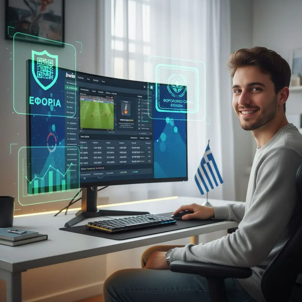 Παίκτης Bwin στην Ελλάδα ελέγχει φορολογικά στοιχεία στην οθόνη