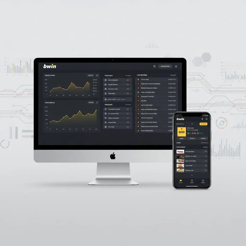 Bwin sport interface σε υπολογιστή και κινητό με ενεργές στοιχηματικές αγορές